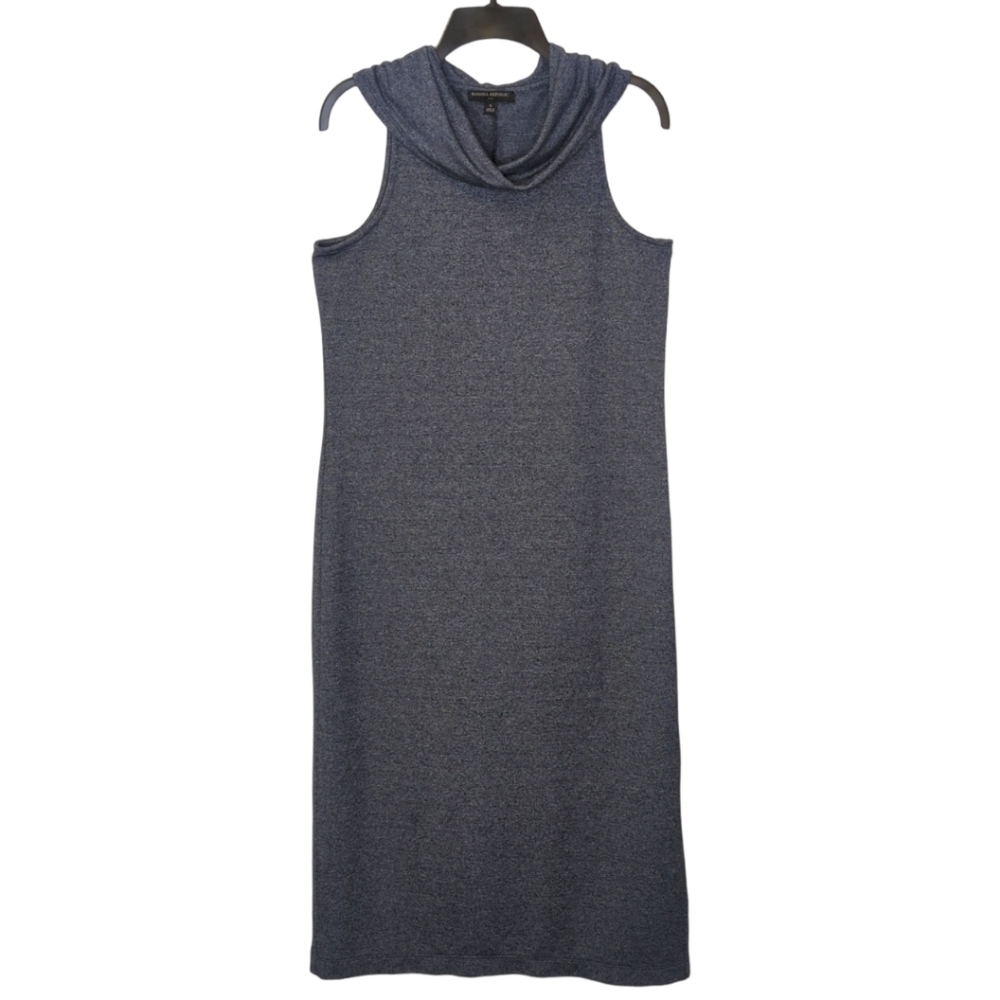 Banana Republic Sleeveless Gray Cowl Neck Midi Dress Size S